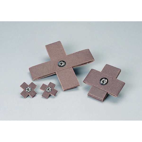 3M Standard Abrasives A/O Cross Pad, 723169, 8Ply 1 X 1 In X 3/8 In, 8-32, 80 7100105459